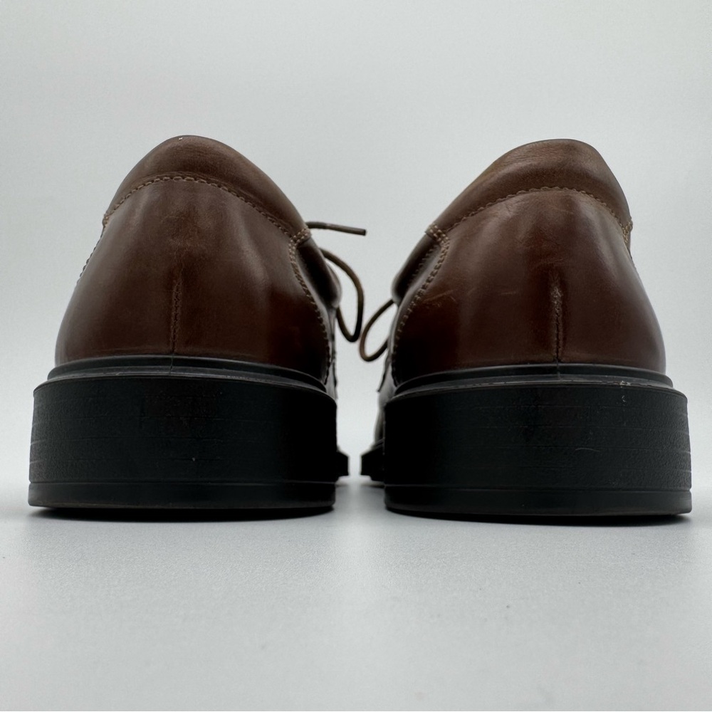 ecco Brown Leather Derby Shoe Size 45/11-11.5 - Picture 5 of 13